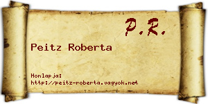 Peitz Roberta névjegykártya